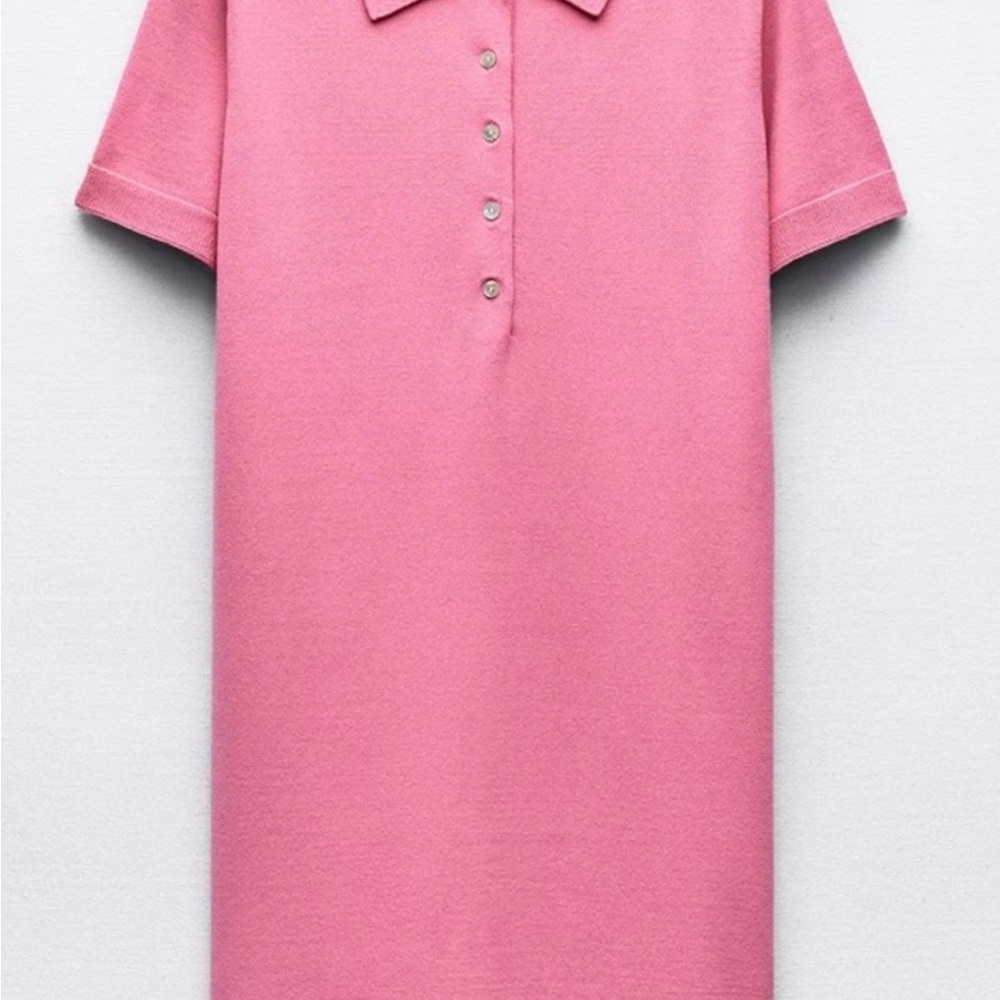 Zara - Pink Polo Shirt Dress - Brand New!